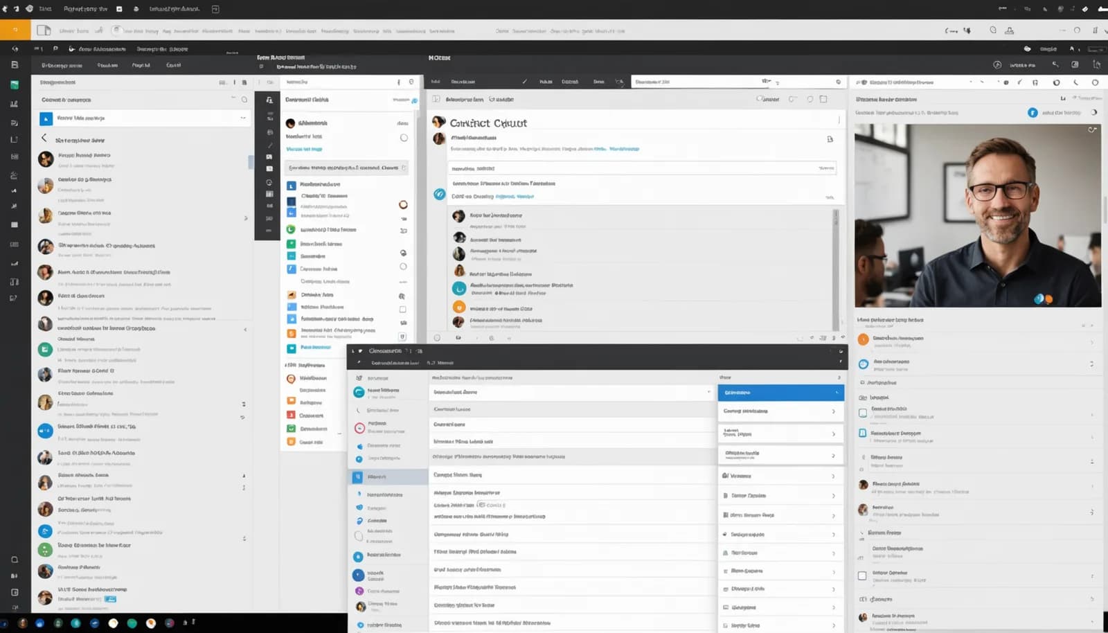 Unified email marketing and outreach management system showing segmented contacts and