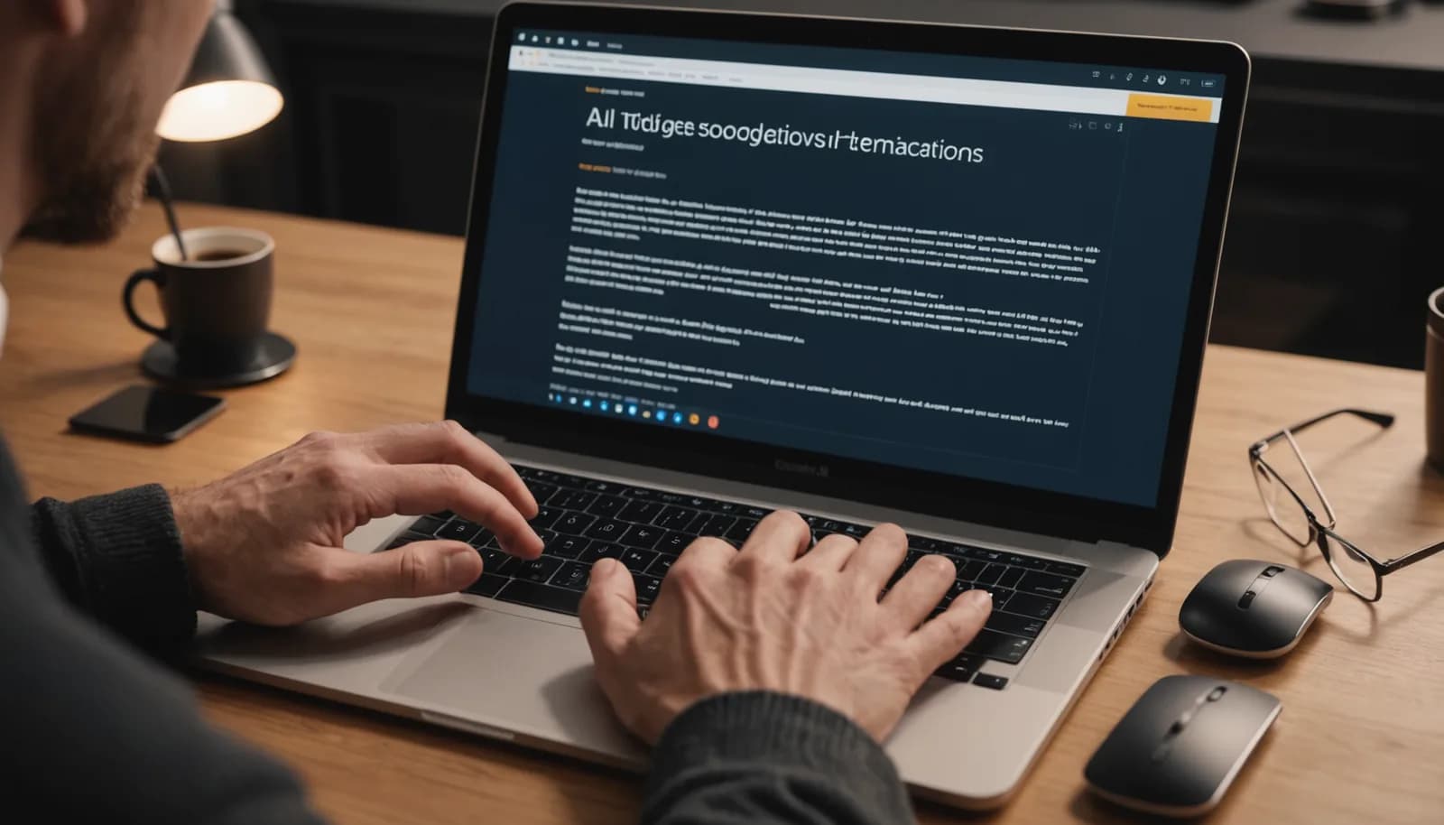 AI tools assisting with cold email writing: laptop showing email templates and suggested variations.