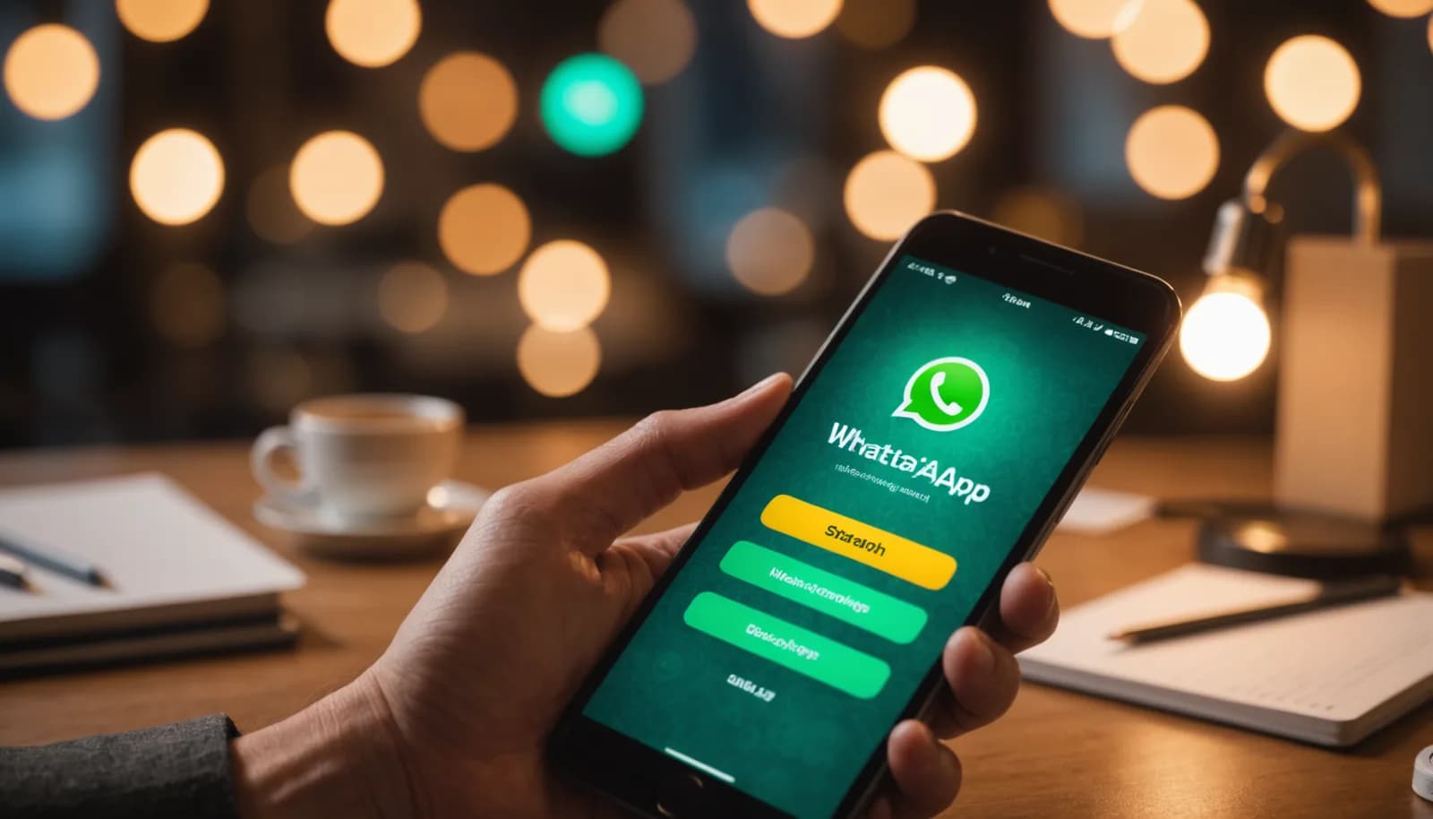 Smartphone displaying multiple WhatsApp customer messages and notifications on chat interface
