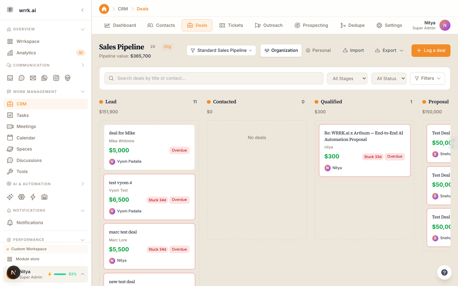 CRM Dashboard