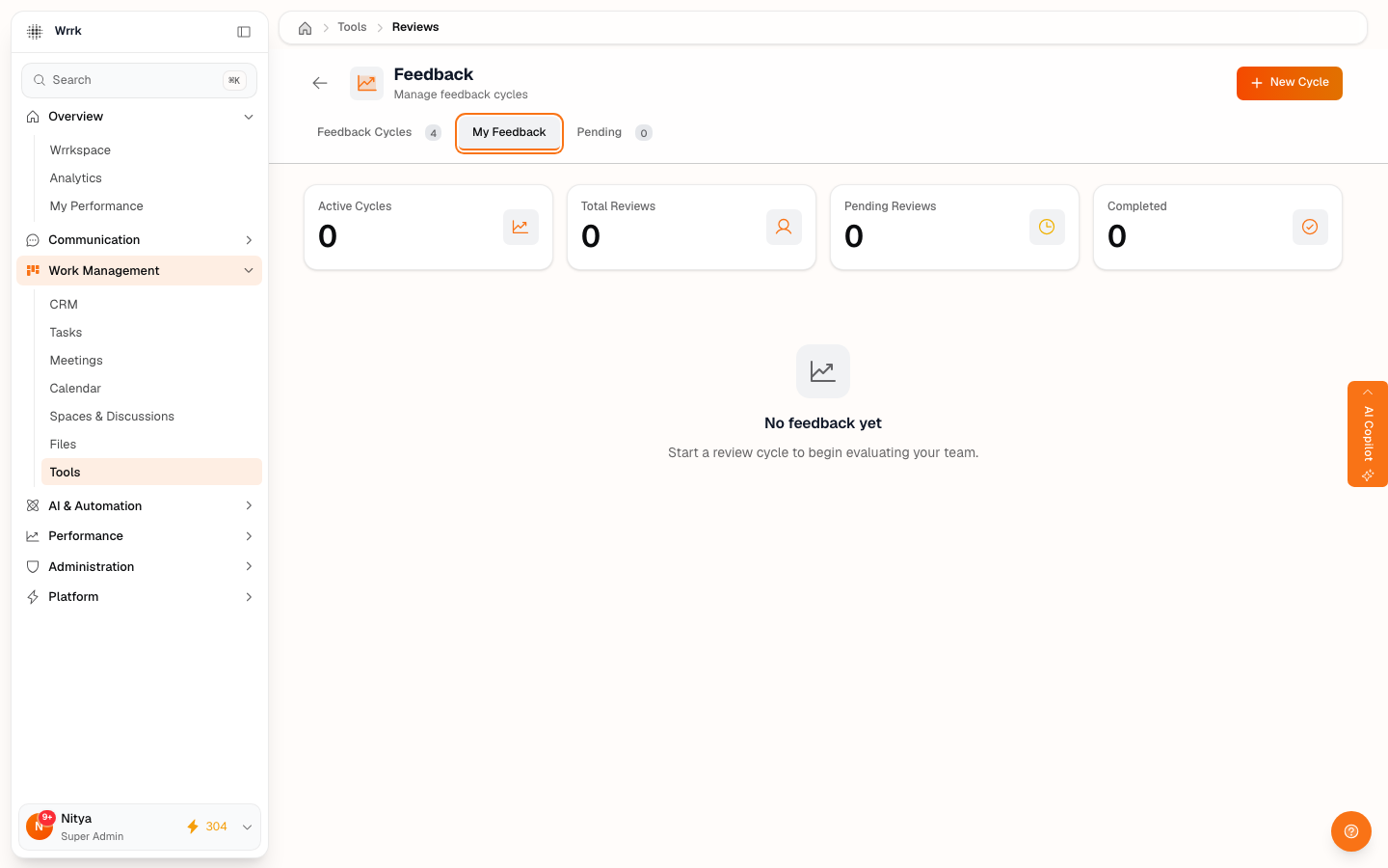 Feedback — My Feedback